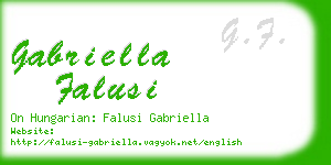 gabriella falusi business card
